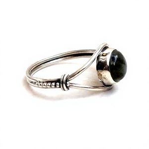 6 mm Round Quality Design Blue Fire <b>Labradorite</b> Exclusive 925 Sterling Silver <b>Ring</b> Supplier India Wedding Bezel Fine <b>Rings</b> - Product Image 3