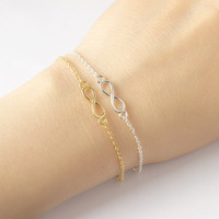 Infini Géométrique Vie Espoir Femme Minimaliste Bijoux Cadeau Trendy Modern Fantasy Collier Infinity Bracelet