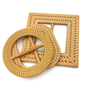Hebilla de Plástico Imitación Ratán de Forma Ovalada de 50 mm de Oceania para Trajes de Baño de Mujer - Product Image 5