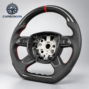 Volant de voiture en fibre de carbone forgée pour Audi C6 A6L A4 A4L B7 A3 8P Q7 TT S4 B7 S6 C6 Tts Mk2 A4 B7 S5 B8.5 Q3 S4 C7 Sq5 - Product Image 2
