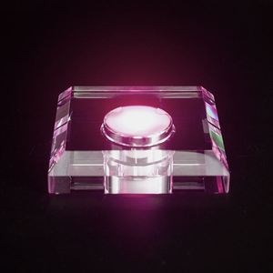 ฐานคริสตัลเปล่าหลากสีสันพร้อมไฟ LED สำหรับตกแต่งบ้าน ขายส่งราคาถูกจากพูเจียง - Product Image 5