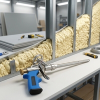 Pistolet à mousse manuel en acier OEM sans nettoyage, qualité supérieure, vente directe usine, garantie 3 ans, pour la construction