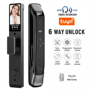 Cerradura Inteligente WiFi Tuya con Videoportero, Monitoreo, Reconocimiento Facial 3D, Desbloqueo con Contraseña, Tarjeta <span class=keywords><strong>y</strong></span> Llave, Cerradura Digital, Productos para el Hogar Inteligente - Product Image 2