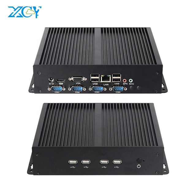 Fanless Industrial Mini PC with Intel I5 3317U 2117U 4 RS232 1 LAN Ports Supports WIFI 4G Lte WinXP Window7 8 10 Linux Ubuntu