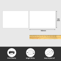 Étiquette d'expédition thermique 4X6 10x15 cm 5000PCS étiquettes d'expédition adhésives Fanfold pour la vente en gros