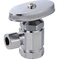 Válvula Angular Cromada Duradera OEM, Válvula de Agua Manual de Latón Forjado de 3/8\" FIP X 1/4\" OD