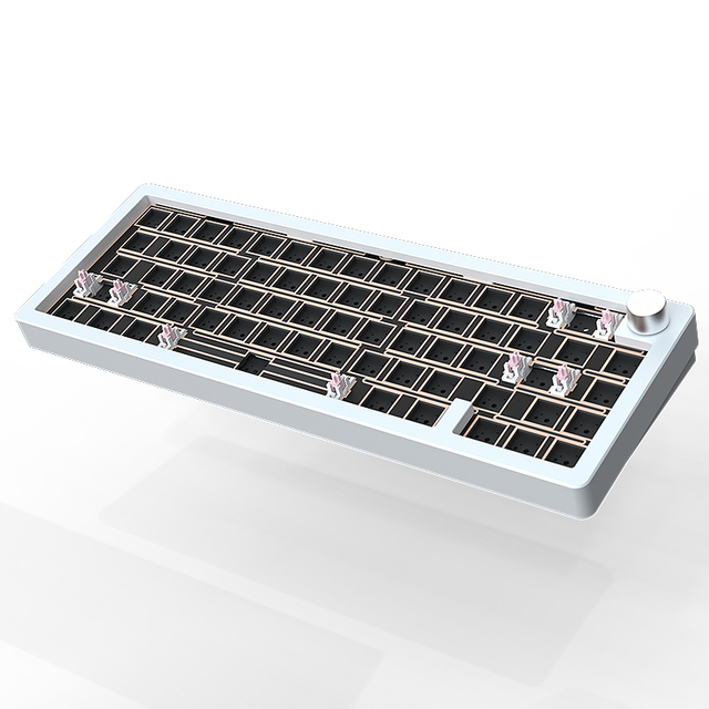 HJSDZHI 65% Aluminum Alloy Keyboard Kit Hot-Swappable BT5.0/2.4G/Type-C Tri-Mode Wireless CNC RGB