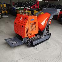 Bétonnière autochargeuse sur chenilles diesel 300L CE, mini bétonnière mobile portable sur chenilles pour petites opérations de construction