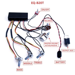 Bán Buôn <span class=keywords><strong>3</strong></span> Ban Nhạc EQ Bass Hoạt Động <span class=keywords><strong>Pickup</strong></span> Mạch Guitar Dây Nịt Dây Điện Preamp Với 1V3T1J 2 Cách Chuyển Đổi Cho Điện Bass Guitar - Product Image 6