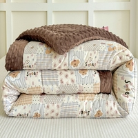 Couette en coton épaisse et chaude à imprimé floral pour l'hiver, 200x230 cm, vente en gros, taille double, queen, king, pour lit