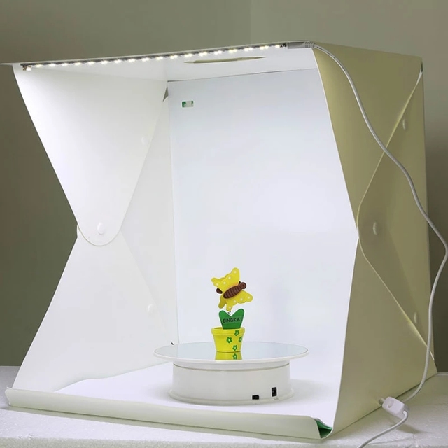 Mini Ring Lightbox Folding Portable Photo Studio Box Photography Softbox Light Box Studio Shooting Tent Box Kit