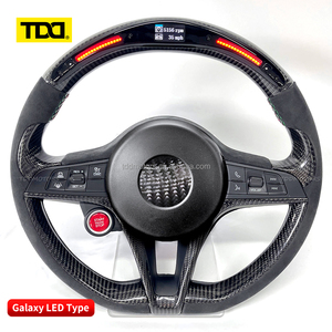Volante Deportivo de Fibra de Carbono TDD LED para Alfa Romeo, Estilo Deportivo, Fibra de Carbono Forjada, Personalizado y Mejorado - Product Image 1