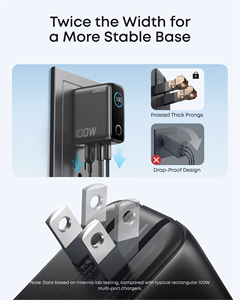 <span class=keywords><strong>Chargeur</strong></span> rapide Anker 100W GaN à 3 ports USB C avec écran numérique intelligent, adaptateur secteur GaNPrime pour MacBook, iPhone, iPad - Product Image 6
