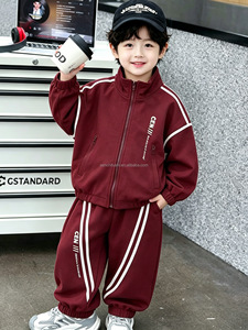 D3486 <span class=keywords><strong>Completo</strong></span> Sportivo Primaverile e Autunnale per Bambino, Stile Coreano, Design <span class=keywords><strong>Elegante</strong></span> a Due Pezzi, 100% Poliestere - Product Image 4