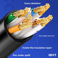 Super Categoría 6 Gigabit Cat6 1M Cable de conexión de red de computadora para cable de comunicación de conexión de enrutador