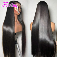 Wig Rambut Asli Vietnam HD Lace Frontal, Wig Lurus Tanpa Lem dengan Kutikula Sejajar, Wig Lace Front untuk Wanita Kulit Hitam