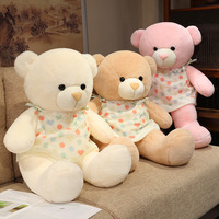 Ours en peluche géant personnalisé super doux unisexe, coussin géant en coton PP, blanc, rose, bleu, animal en peluche en maille