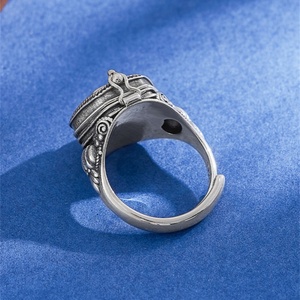 Anillos de Plata de Ley S925 Clásicos BOCAI con Patrón Retro Incrustado con Peridoto, Estilo GaWu-<span class=keywords><strong>Box</strong></span>, Joyería Fina de Moda para Bodas, para Mujeres y Hombres - Product Image 5