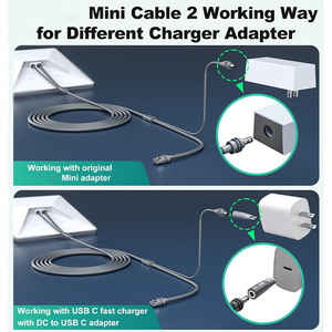 כבל טעינה לרכב Starlink Mini 2 ב-1 עם מעטפת PVC, RJ45 ו-<span class=keywords><strong>DC</strong></span> 5521+RJ45, תואם למתאם USB, טעינה מהירה 5A - Product Image 3