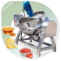 Cuisson industrielle de bonbons au sucre Sandwich électrique en acier inoxydable vapeur double enveloppe chaudière à lait marmite avec mélangeur