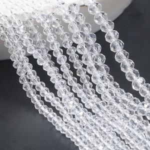 Groothandel 3mm 4mm 6mm 8mm Zwarte Transparante Rode Blauwe Kleur Gefacet Rondelle Glas Kristal Kralen Losse Kralen voor Sieraden maken - Product Image 4