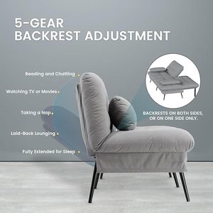 Juego de sofá Seccional de tela convertible Modular, extensible, plegable, reclinable, respaldo ajustable, sala de estar moderna - Product Image 3