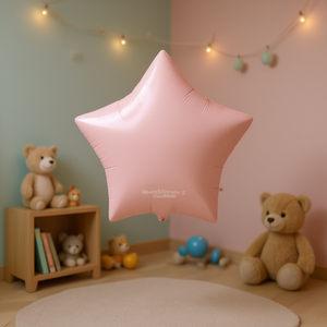 Ballon étoile rose bonbon 48cm décoratif pour fête d'enfants - Product Image 2