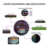 Étiquette autocollante hologramme personnalisée avec effet arc-en-ciel pour appareil photo et téléphone portable avec logo personnalisé
