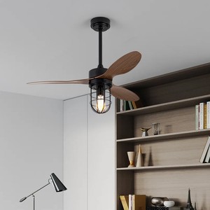 <b>Ceiling</b> <b>Fan</b> Light With Led Bulb 220V Downrod Mount For Living Room Bedroom Balcony - Product Image 1