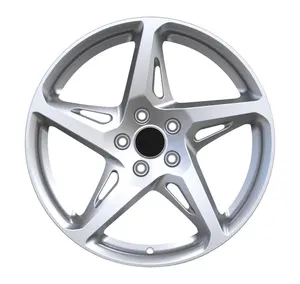 Hllwheels silver luxury 1 piece forged 6061 aluminum alloy cars wheels for Volkswagen Golf GT I