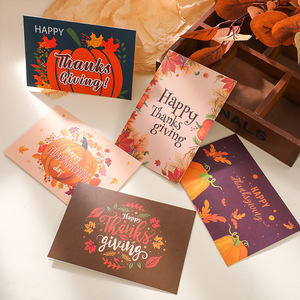 Carte de vœux personnalisée avec logo pour Halloween, Thanksgiving, message de remerciement, 8 cartes en papier cartonné avec enveloppe - Product Image 3