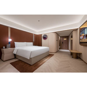 Современный роскошный комплект мебели для гостиничных номеров из массива дерева, изготовленный на заказ, прочный и долговечный. - Product Image 1