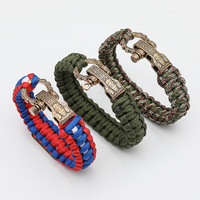 Bracelet en paracorde avec LOGO personnalisé et manilles ajustables en acier inoxydable pour bijoux et composants