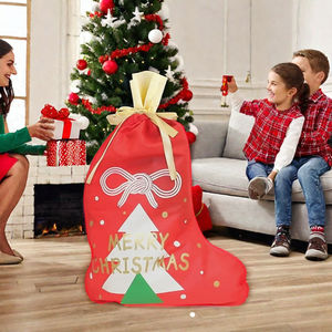 Huadefeng 75gsm不織布再利用可能ギフトバッグストッキングバッグクリスマス用プロモーション包装・印刷製品 - Product Image 4