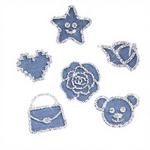 Nouvelle conception, étoile brodée en PVC thermocollante, bord en strass AB, accessoires DIY pour sacs, jeans, patchs - Product Image 3