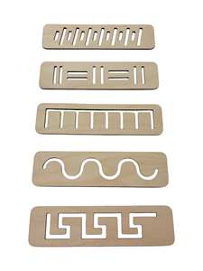 Ensemble de 10 pochoirs en bois Montessori, aide à l'écriture, alphabet et chiffres en feutre, puzzle, développement de la motricité fine, jouet éducatif pour tout-petits - Product Image 2