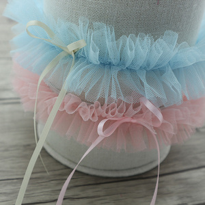 <span class=keywords><strong>Jarretière</strong></span> de mariée en tissu résille à volant unique, mini <span class=keywords><strong>jarretière</strong></span> décorative avec nœud long pour mariée - Product Image 5