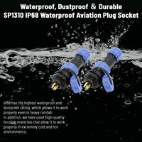 Connecteur étanche Weipu SP13 Series SP1310 SP1312 IP68, 2 à 9 broches, 100 % authentique, prêt à être expédié avec faible MOQ pour les usines
