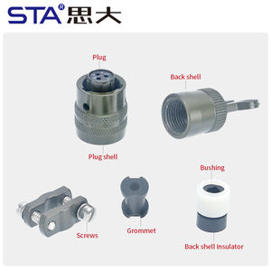 IP67 Водонепроницаемый 3-8 дюймов, размер корпуса, алюминиевый сплав, штекер для кабеля, крепление MIL DTL 26482 8-3S, припой, круговой разъем, 3 штыря - Product Image 5