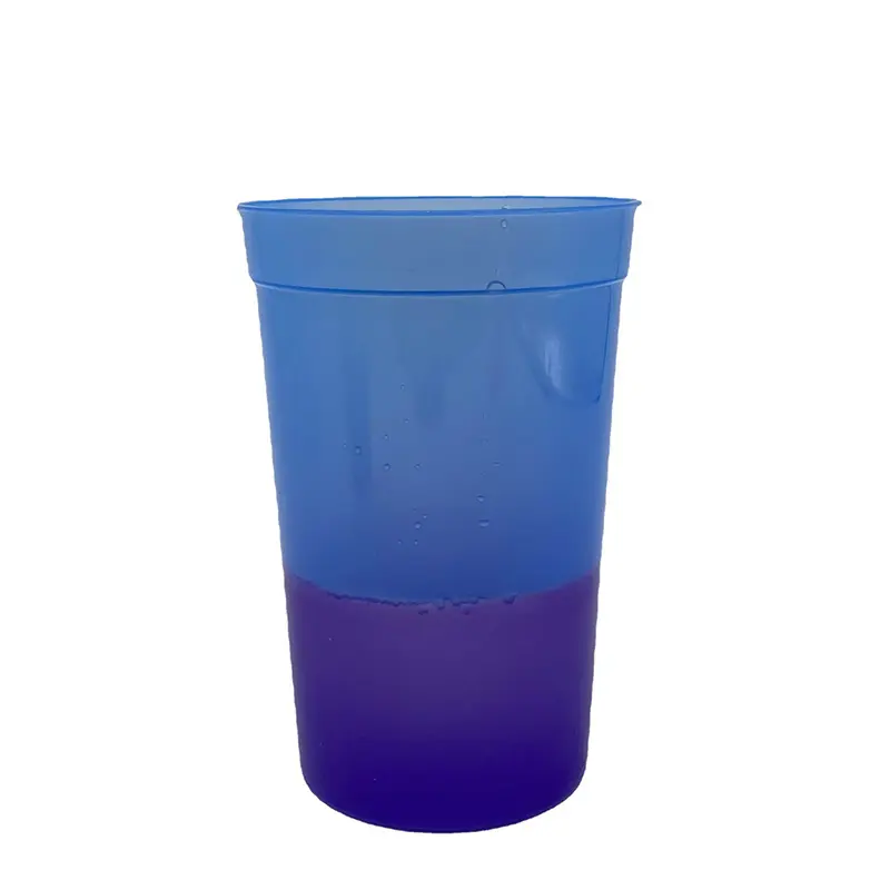 12oz Cold water Plastic color changing cup mood stadium cup 16oz Plastic Tumbler Cups Bulk