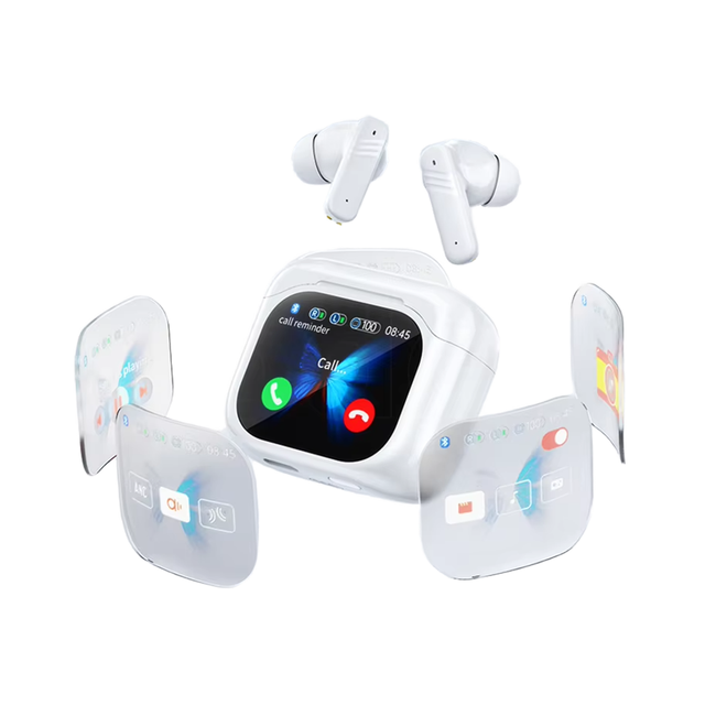 LX-50 TWS Earbuds ANC Touch Screen LED Battery Indicator JL Chipset Heavy Bass Hi-Res Sound Quality Noise Cancelling for