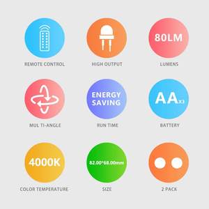 Collez n'importe où les lumières <span class=keywords><strong>sans</strong></span> <span class=keywords><strong>fil</strong></span> à piles de Cabinet de tache de LED Dimmable rotatives - Product Image 4