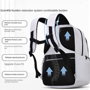 กระเป๋านักเรียนเด็กนักเรียนมัธยมปลายตอนต้นความจุขนาดใหญ่ลดภาระดูดี - Product Image 5