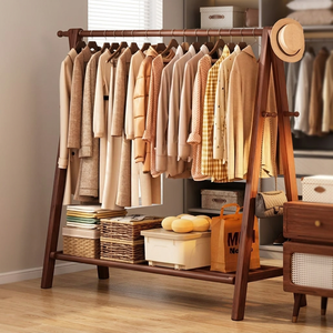 Perchero moderno de madera con estante y ganchos para dormitorio, muebles para el hogar, almacenamiento y organización de ropa y accesorios - Product Image 3