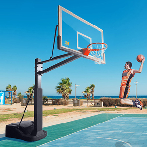 Canestro da <span class=keywords><strong>Basket</strong></span> Portatile Resistente ad Altezza Fissa per Esterni, Sicuro e Durevole per Allenamento, Campo, Scuola, Parco - Product Image 1