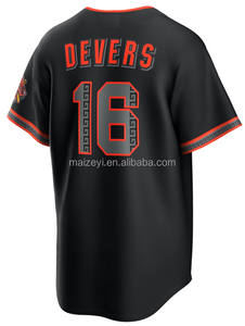 Cuciture <span class=keywords><strong>di</strong></span> Alta Qualità # 16 Rafael Devers # 51 Jung Hoo Le e # Maglia da baseball americana nera alternativa <span class=keywords><strong>di</strong></span> Matt Chapman, numero 26 - Product Image 4
