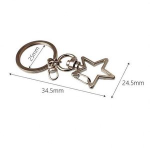 Ngôi sao vàng trái tim mùa xuân Snap tôm hùm Clasp <span class=keywords><strong>Keychain</strong></span> số lượng lớn Clasp Clip sáng tạo năm sao trái tim treo khóa tự làm kim loại vòng chìa khóa - Product Image 2