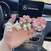 Diffuseur d'arômes mignon en forme de bouquet élégant, accessoires de décoration intérieure, clip de ventilation de voiture, désodorisant