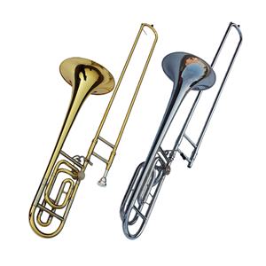 <span class=keywords><strong>Trombone</strong></span> ténor à transposition Bb/F <span class=keywords><strong>Trombone</strong></span> Laqué Or <span class=keywords><strong>Instrument</strong></span> à vent en laiton durable de haute qualité - Product Image 1