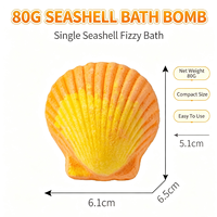 Bombe de bain effervescente en forme de coquillage, sel de bain marin, jouet aquatique pour le bain